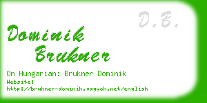 dominik brukner business card